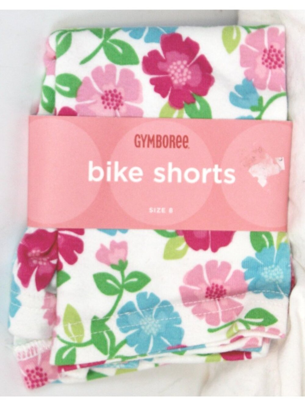 2008 Gymboree Tennis Match Bike Shorts sz 8Leggings Floral Flowers Cotton Knit